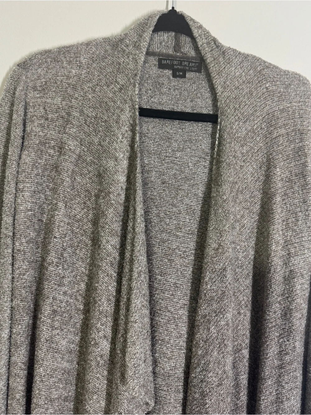 Barefoot Dreams Bamboo Chic Lite Long Sleeve Cardigan Tan/Beige Cozy Comfy S/M - Picture 3 of 5